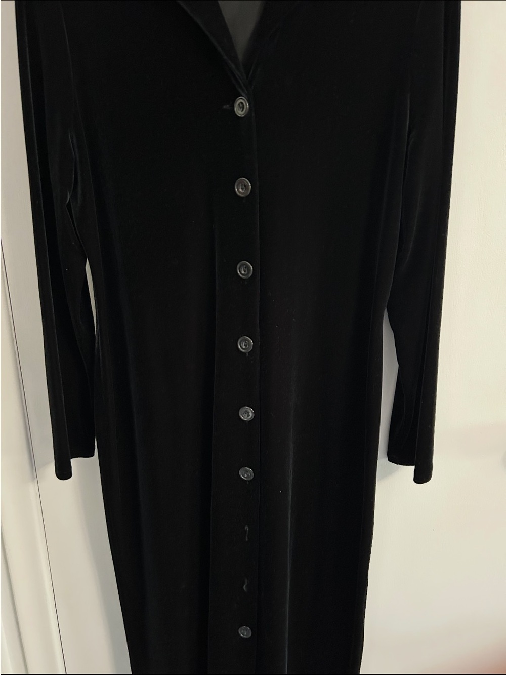 Marks and Spencer’s |English Vintage 1970s | Black Velvet Evening Coat| Size S/M
